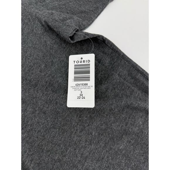 Torrid Size 3 Sublime Oversized Fit Cotton Tunic Tee Shirt Plus Size 3X or 22-24 - Picture 3 of 4